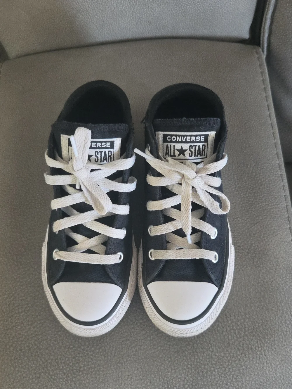 Converse Kids Black and White Low Top Sneakers